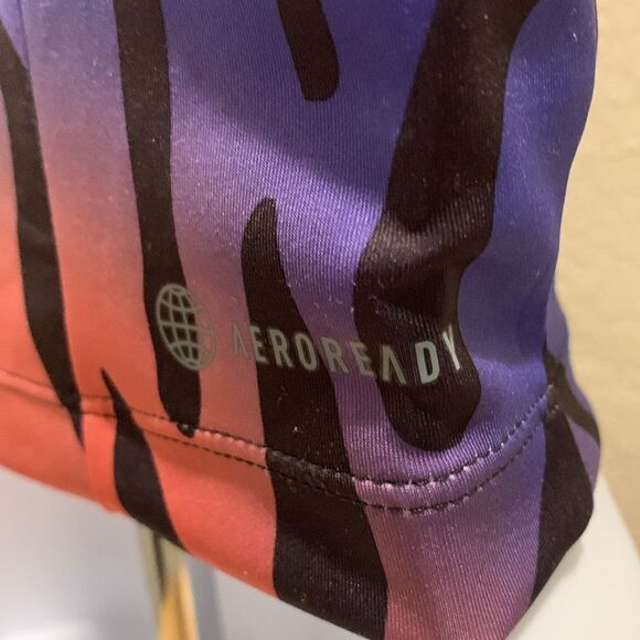 Take 50% OFF- Adidas Multicolor Zebra Print Crop Top-Size-S - Picture 7 of 9